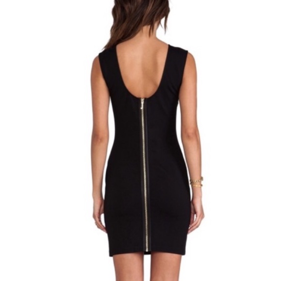 Juicy Couture Black Back Zip Bodycon Mini Dress - Picture 3 of 10